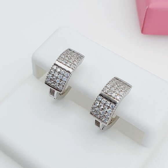 "925 Sterling Silver Cubic Zirconia Earrings, U19254658 - Picture 9 of 11